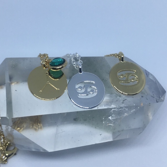 Cancer Zodiac Sign Astrological Necklaces - Picture 2 of 4
